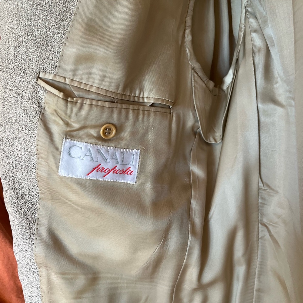 Canali Tan Sport Coat Elegant Design